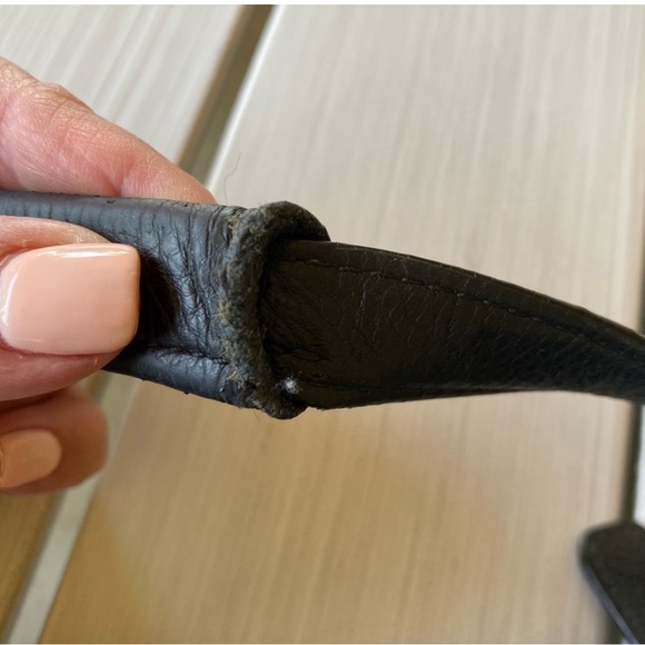 Coach Genuine Leather Shoulder Bag Purse two toned Black/Brown FAIR condition - Picture 7 of 12